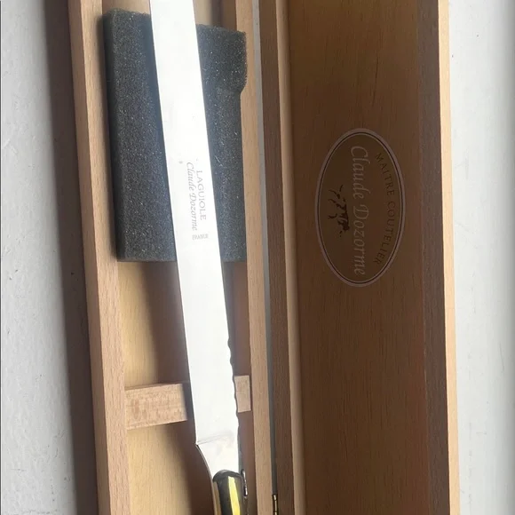 Elegant salmon slicer by Claude Dozorme for Laguiole.